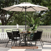 Parasol de terrasse Coast avec système oscillant - toit ventilé - 8 baleines robustes - marron - 260 cm