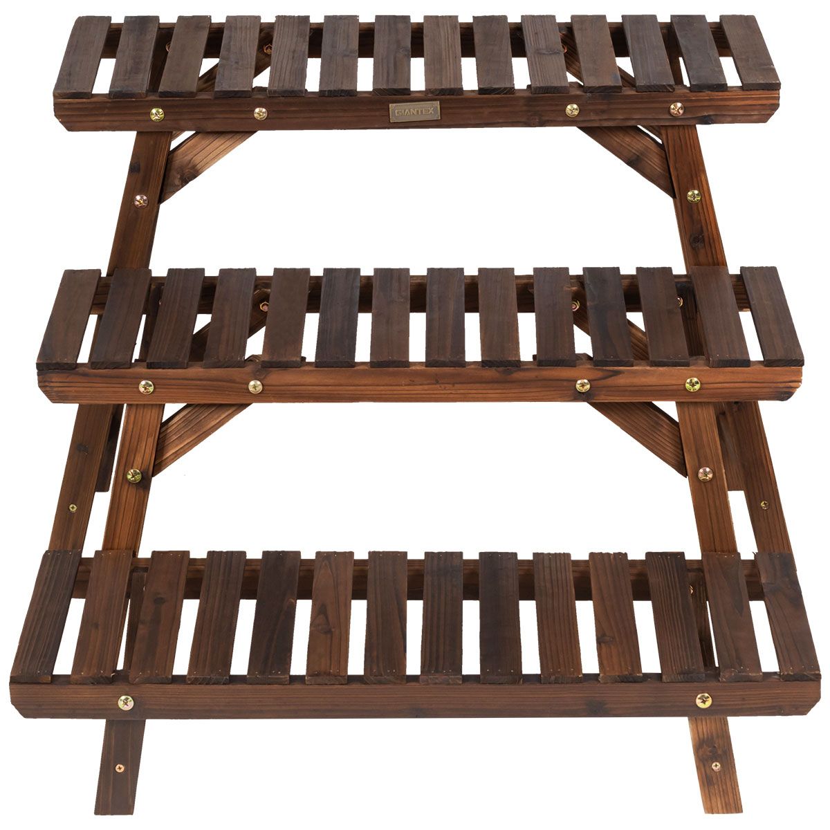 Support de plantes en bois Coast - 3 couches - 70 x 25 x 14 cm - Bois d'épicéa