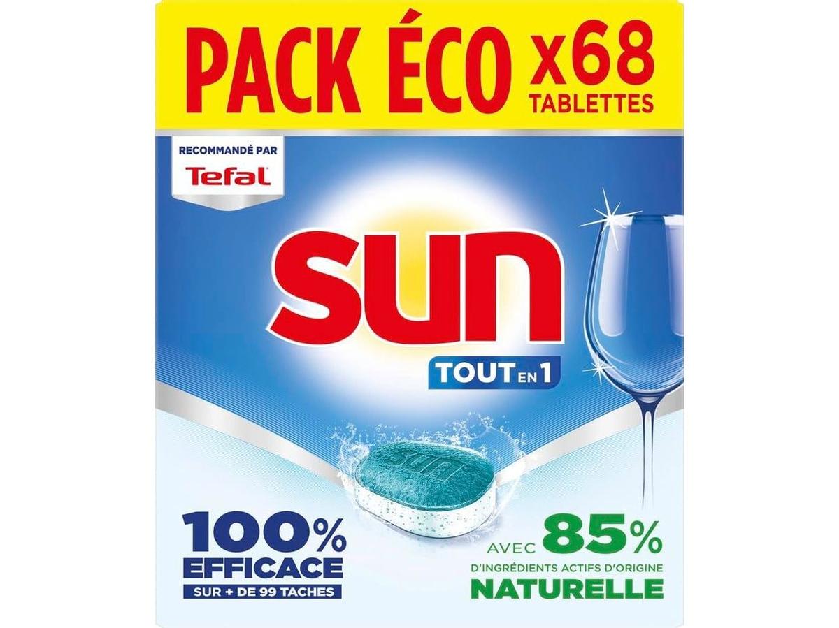 Tablettes pour lave-vaisselle Sun All-in-One - Capsules Pro Expert 4-en-1 - Formule classique - 204 pièces