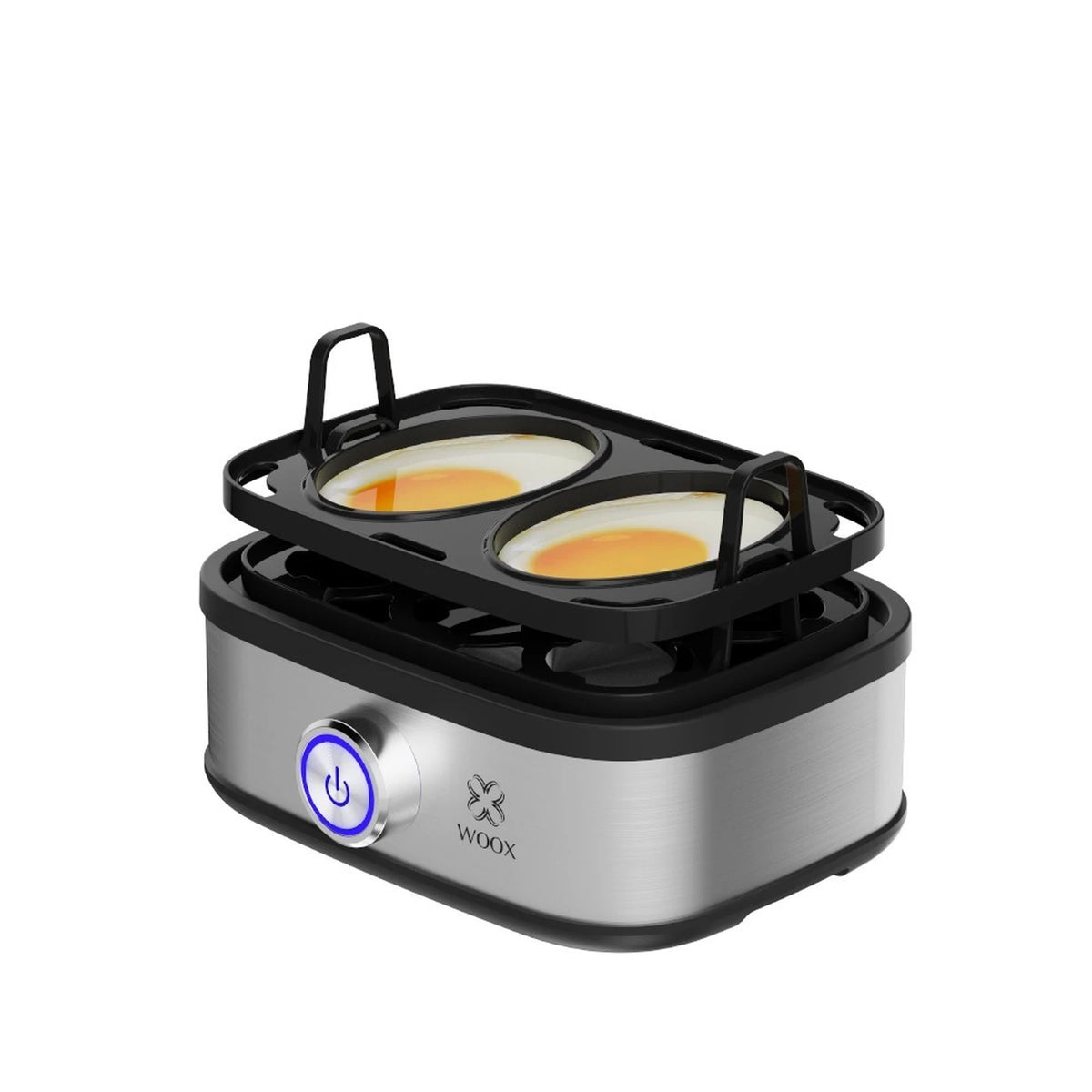Cuiseur à œufs électrique WOOX - 6 œufs - 300 W - Arrêt automatique - Avec gobelet doseur - Acier inoxydable