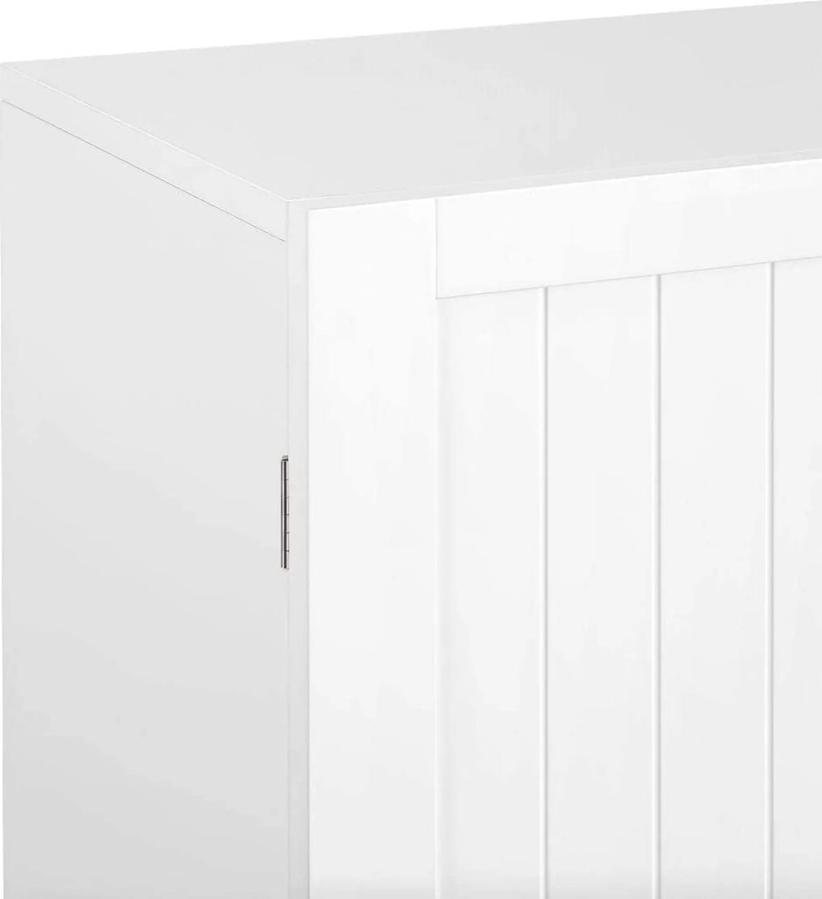 Yaheetech Meuble mural avec 2 portes - avec étagères réglables en hauteur, ferrures métalliques et surface lisse - pour salle de bains, cuisine et chambre - MDF blanc E1 - 59,5 x 31 x 59,5 cm