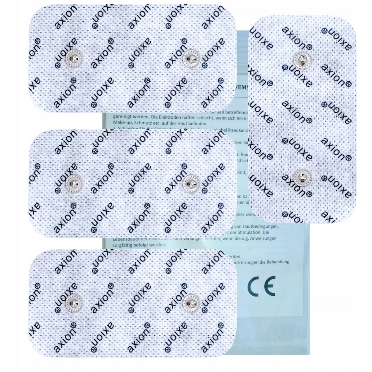 Électrodes pour Compex - axion - Double Snap | 10×5 cm | Blanc/Gris