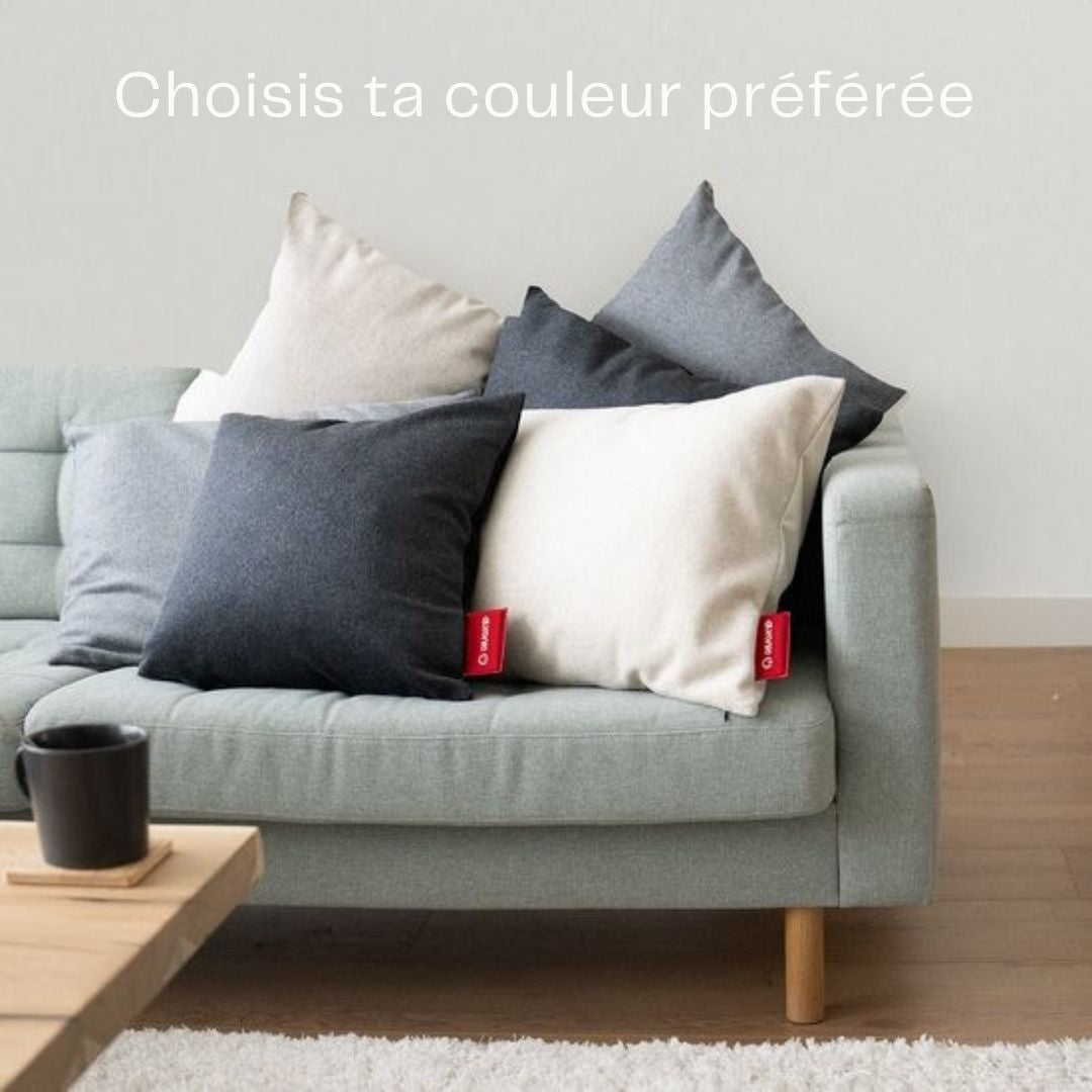 Oreiller chauffant Auronic - Classic - 45x60 cm - Rechargeable - Infrarouge - Gris