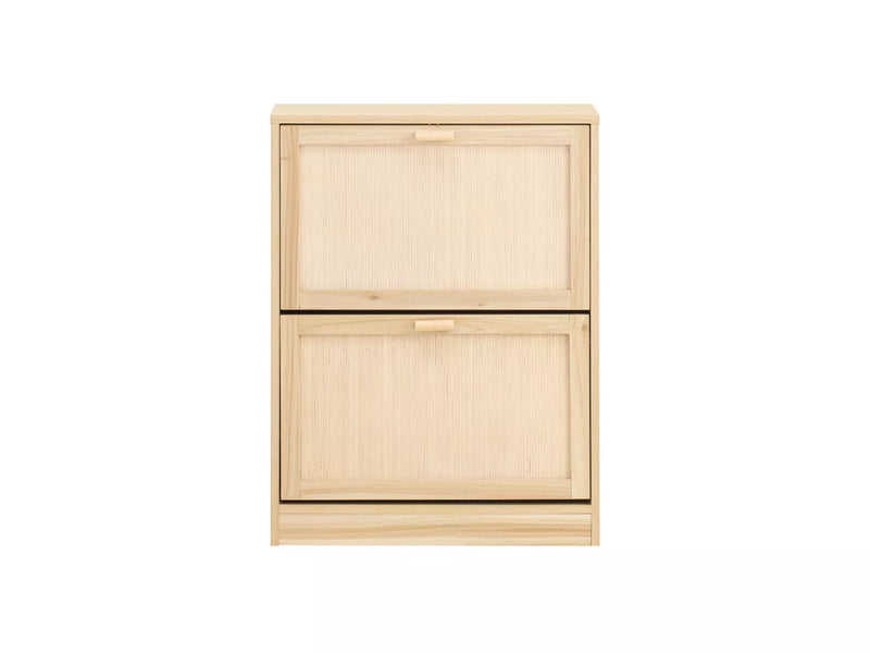 SoBuy Meuble à chaussures avec 2 abattants, meuble à chaussures, étagère à chaussures, meuble de rangement à chaussures avec 2 portes, meuble d'entrée 60 x 24 x 80 cm, FSR160-N