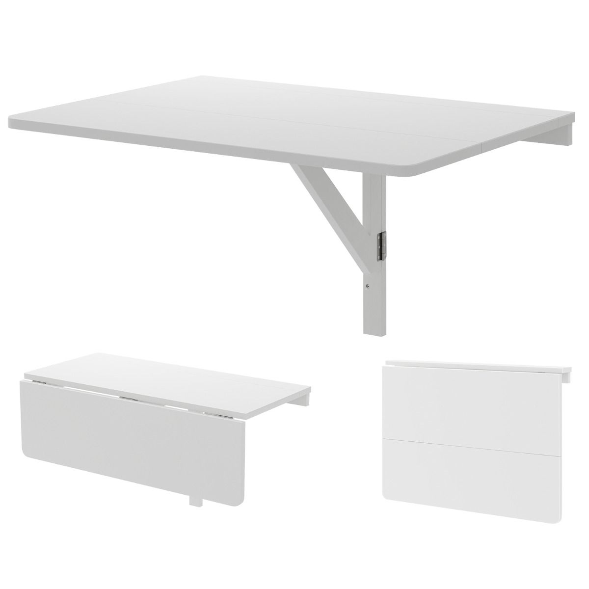 Table pliante murale Coast - blanc - 80 x 60 x 45 cm