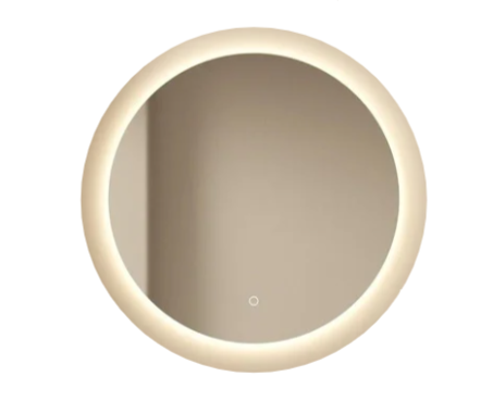 Miroir de salle de bains Mirlux rond sans cadre - Ø 60 cm - LED à intensité variable, anti-buée, capteur tactile