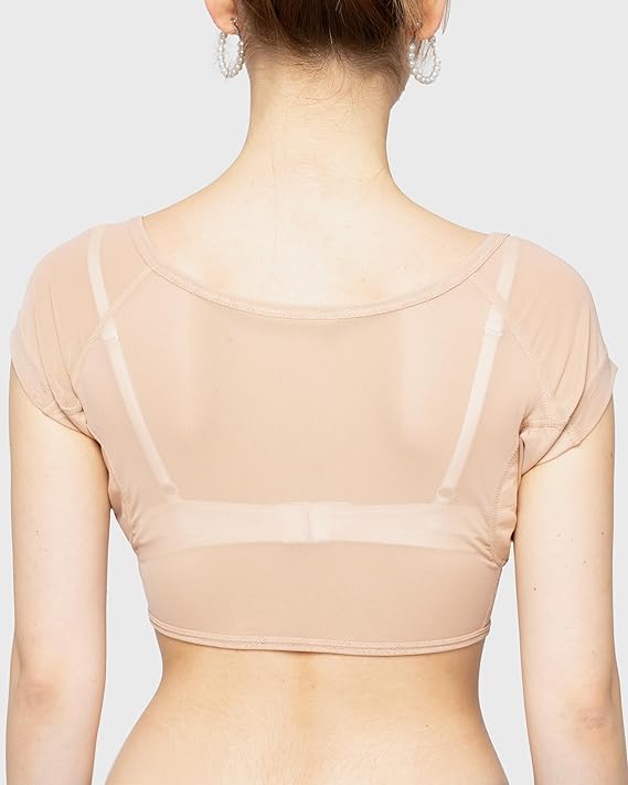 Fibershirts Anti-Sweat Top Ladies - Maillot de corps anti-sueur - MicroModal - ArmPads PRO - Silver Technology - Skin - Taille S