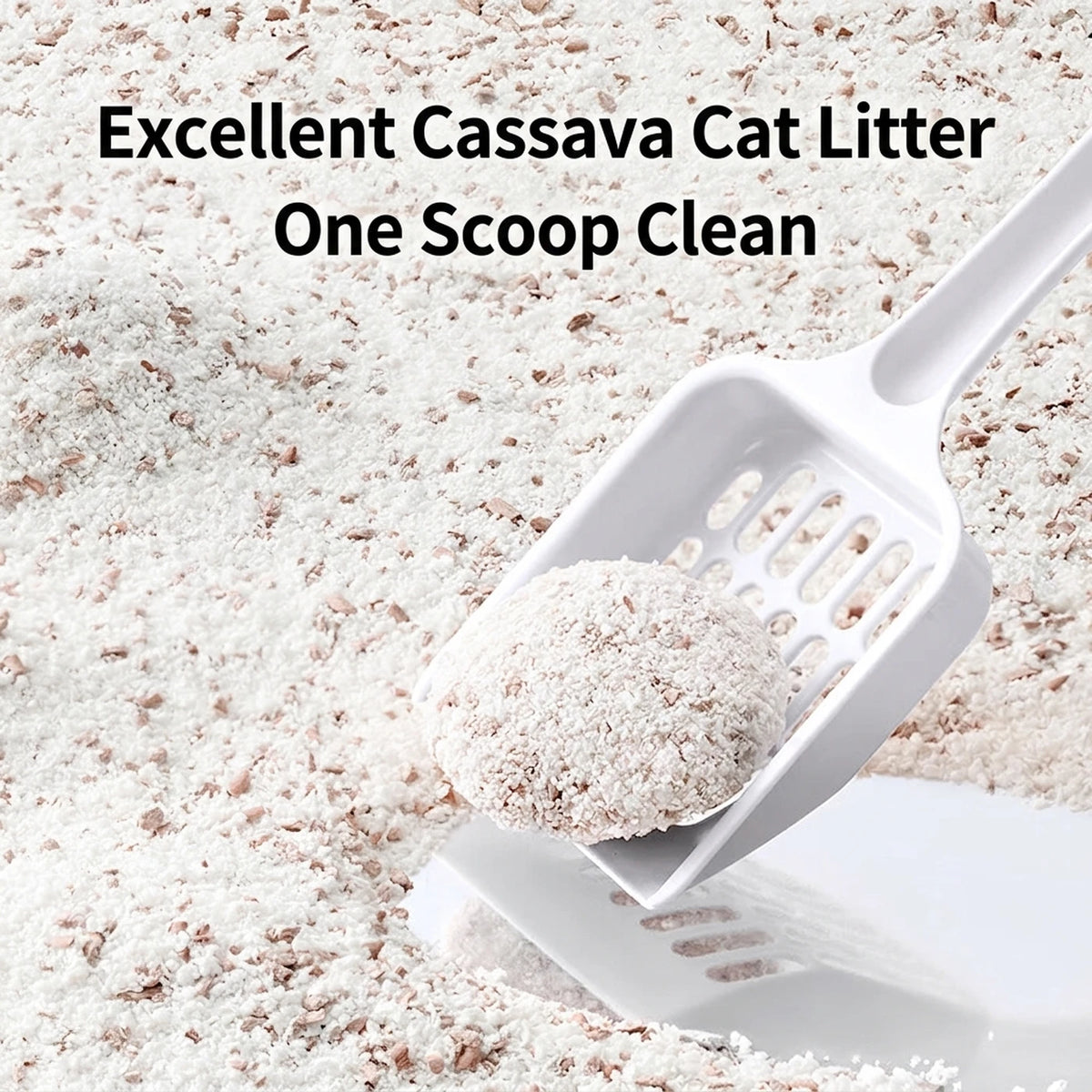 Litière pour chat Ochama Tapioca - À agglomération rapide - Inodore - 4 x 2,5 kg - 10 kg - Blanc crème