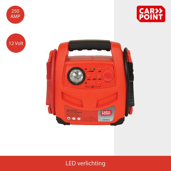 Carpoint Démarreur de démarrage 12V/7AH 2in1 LED 250A
