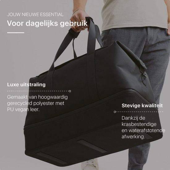 ONYX The Weekender – Sac de voyage pour femmes et hommes – Sac de week-end 50 L – Sac de voyage en tant que bagage à main – Noir Onyx