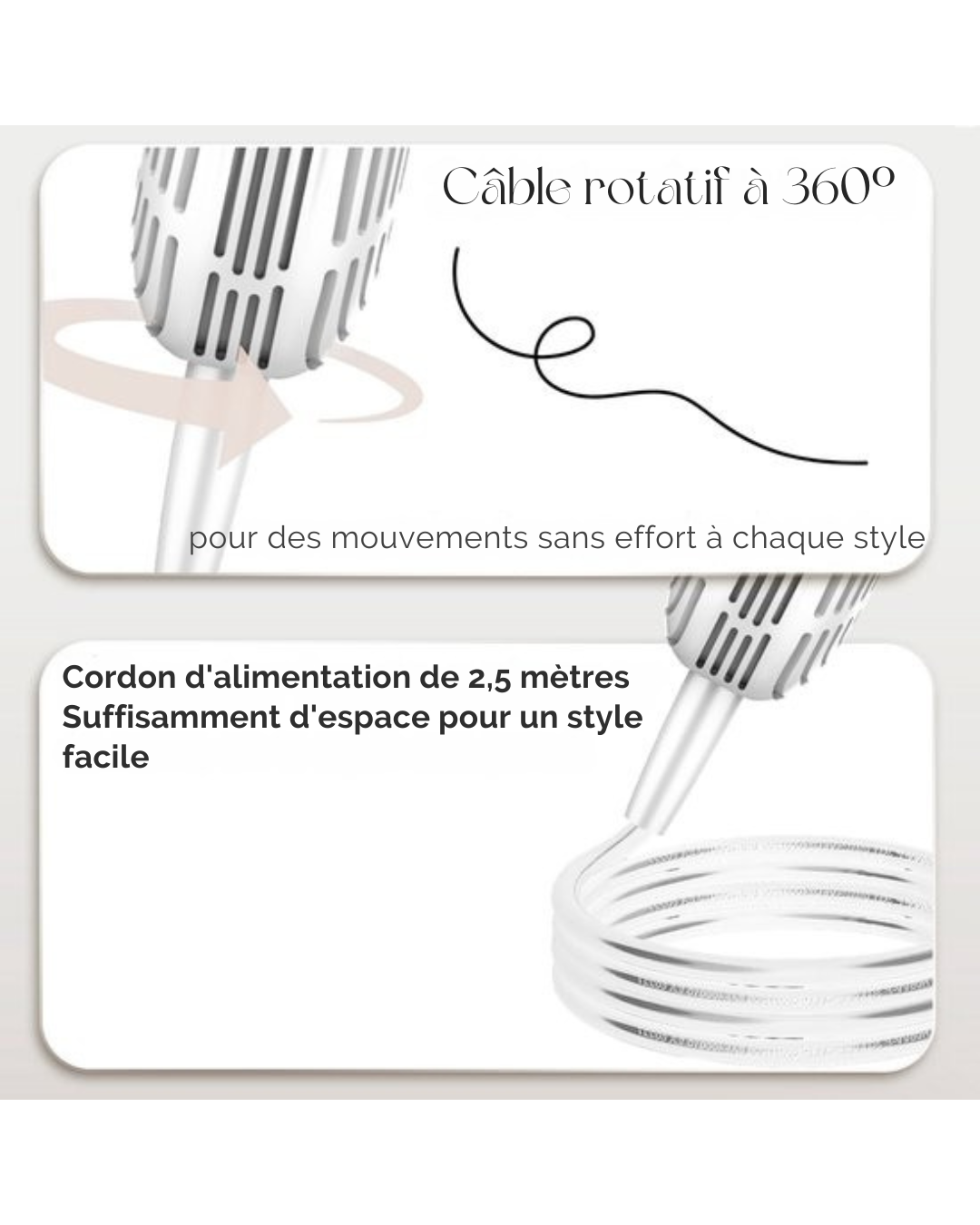 Brosse coiffante 8 en 1 - Sansbeauté® - Diffuseur inclus -  Brosse sèche-cheveux – Fer à boucler – Brosse chauffante – Fonction air froid