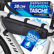Sac de cadre Nextcover pour bikepacking 38 cm - sac de vélo pour cadre et tube diagonal - 100 % imperméable AquaShield TPU
