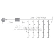 Light Creations - Cascade Light Led - 160 Leds - Blanc - 2 - 80 cm
