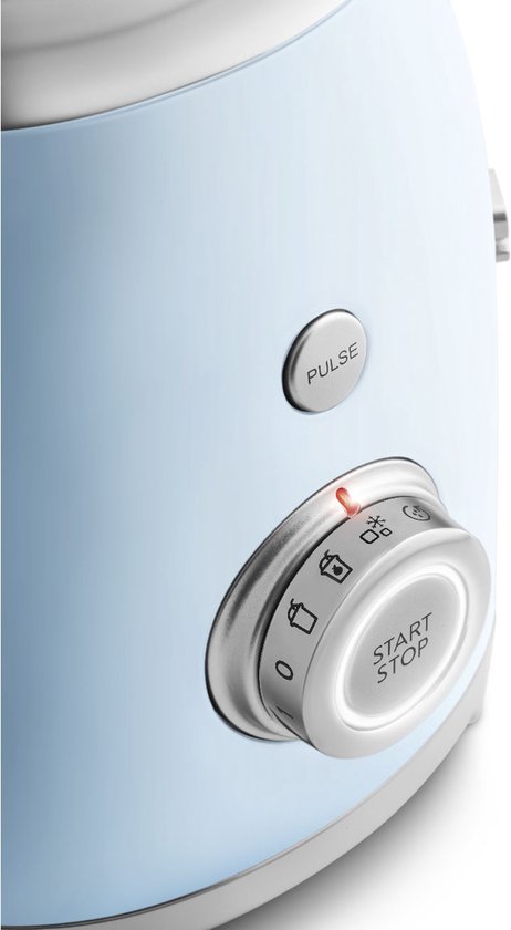 Mixeur SMEG BLF03PBEU - Mixeur à smoothies - 800 W - Bol Tritan™ de 1,5 L - 4 vitesses - Fonction « Ice Crush » et « Smoothie » - Style années 50 - Bleu pastel