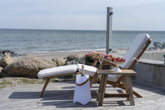 Chaise longue House Nordic Arrecife en teck, réglable