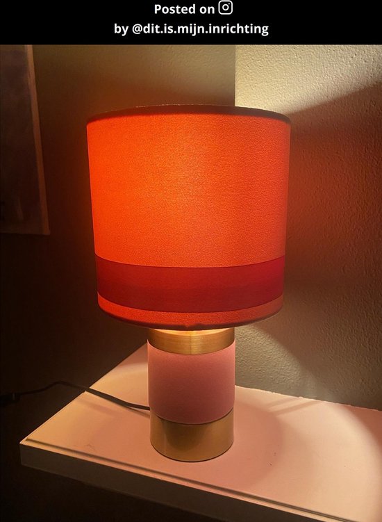 Lucide EXTRAVAGANZA FRIZZLE - Lampe de table - Ø 18 cm - 1xE14 - Rose