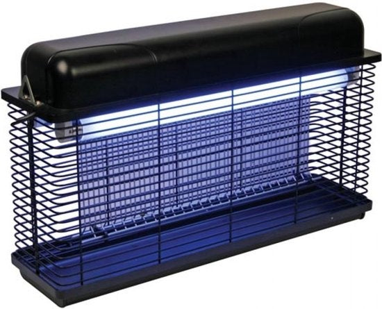 Perel Insectenverdelger, elektrisch, spanningsrooster 3000 V, uitneembare opvangbak, 100 m², zwart