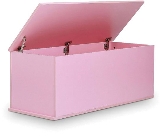 VDD Home - Coffre de rangement - coffre à jouets - coffre à couvertures - Rose - Bois - 100 x 40 x 40 cm
