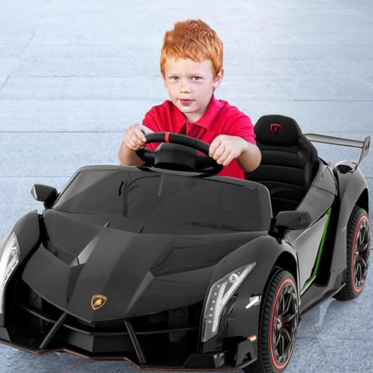 Voiture électrique pour enfants Coast Lamborghini - Batterie 12 V - Télécommande et 3 vitesses - blanche