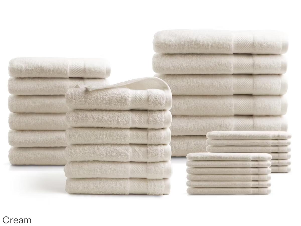 Ensemble de linge de bain DoubleDry, collection Hôtel - 30 pièces - 500 g/m² - Bordeaux