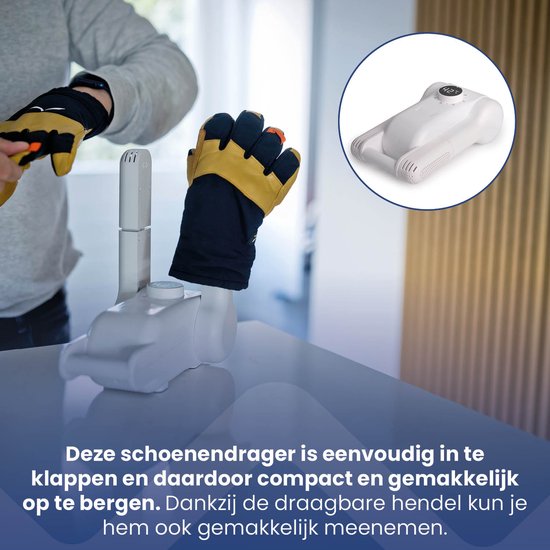 Sèche-chaussures électrique compact Nexxt – Rafraîchisseur de chaussures – Shoe Dryer – Élimine les bactéries et prévient les odeurs – Température max. 42 °C – 150 W