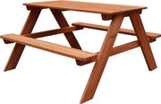 Table de pique-nique Sunny Dave, couleur marron - Table de pique-nique multifonctionnelle pour enfants - Bois certifié FSC - 89 x 89 x 50 cm