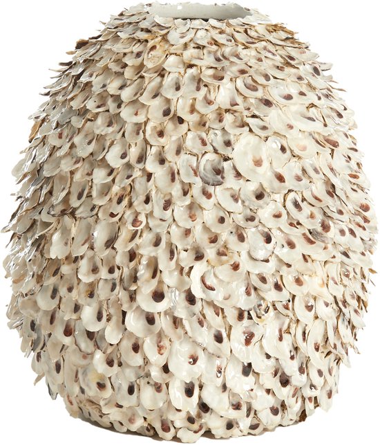 Light & Living vase en bambou UBATE crème marron - Ø33x35 cm