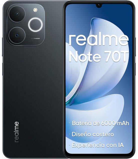Realme NOTE 70T - 4 Go/128 Go - Noir