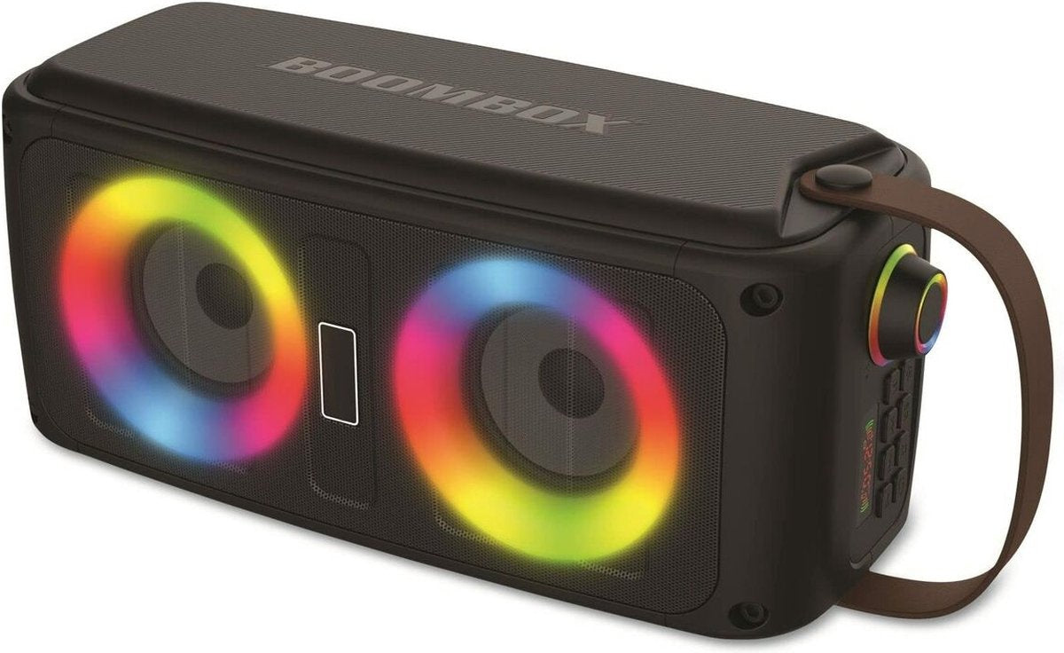 Denver Enceinte Bluetooth sans fil - Effets de lumière - Boîte à musique - AUX - TWS Pairing - BTV230 - Noir