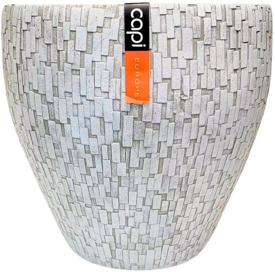 Capi Europe : lot de 2 pots de fleurs blancs de 39 cm