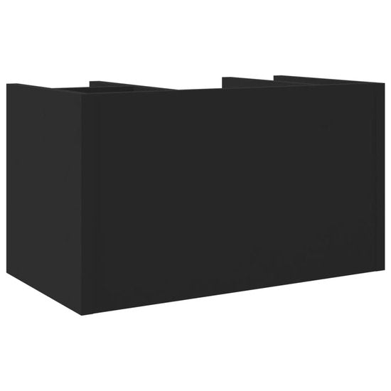 vidaXL - Bureau - rangement - 44,5 x 24 x 25 cm - bois traité - noir