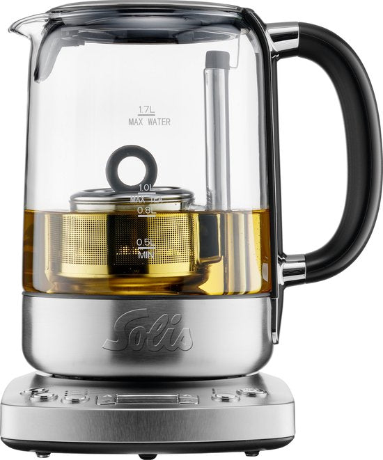Solis Tea Kettle Automatic 5518 - Bouilloire électrique avec réglage de la température - Bouilloire à thé - Argent