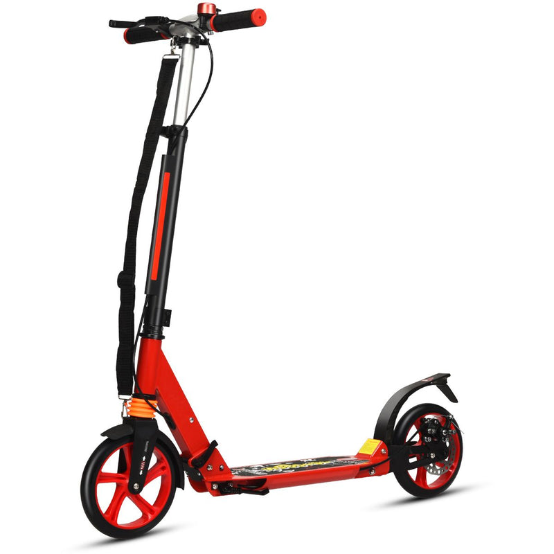 Trottinette pliable pour enfants Coast - guidon réglable - avec freins - alliage d'aluminium - argent