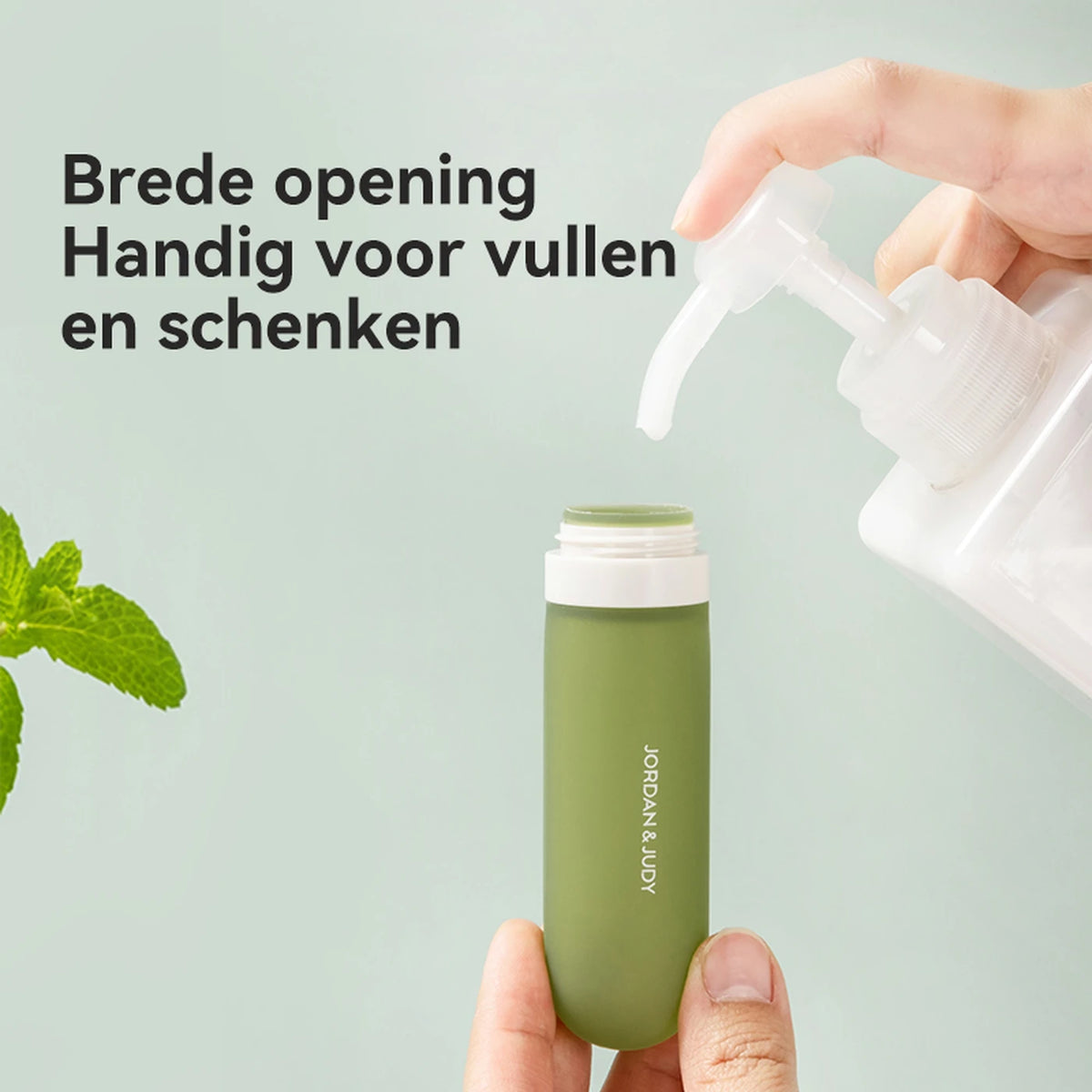 JORDAN&JUDY Flacons de voyage rechargeables en silicone - 50 ml - Réutilisables, étanches