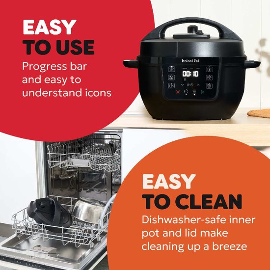 Multicuiseur Instant Pot Classic Mini 3,8 L Black Pepper - Autocuiseur 7-en-1 - Mijoteuse - Cuiseur vapeur - Sauté - Yaourtière - Jusqu'à 4 portions - Design compact - Jusqu'à 80 % d'économies d'énergie