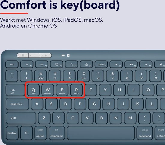 Trust Lyra - Clavier et souris sans fil - Multi-connect - Qwerty US - Bleu