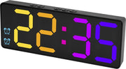 Nuvance - Réveil numérique - Réveil numérique - Réveil pour enfants et adultes - Réveil de voyage - Chambre à coucher - Réveil Led numérique - Réveil - Couleur noire