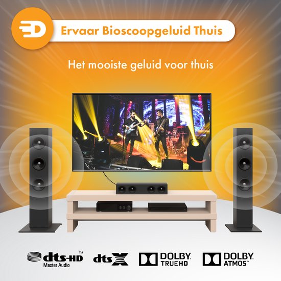 Drivv. Premium Toslink Optical Cable - Câble audio optique - Barre de son - Mâle vers Mâle - 5 mètres - Noir