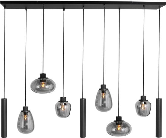 Steinhauer - lampe suspendue - Reflexion - noir - verre métal - lampe design - E27_GU10 - 3796ZW
