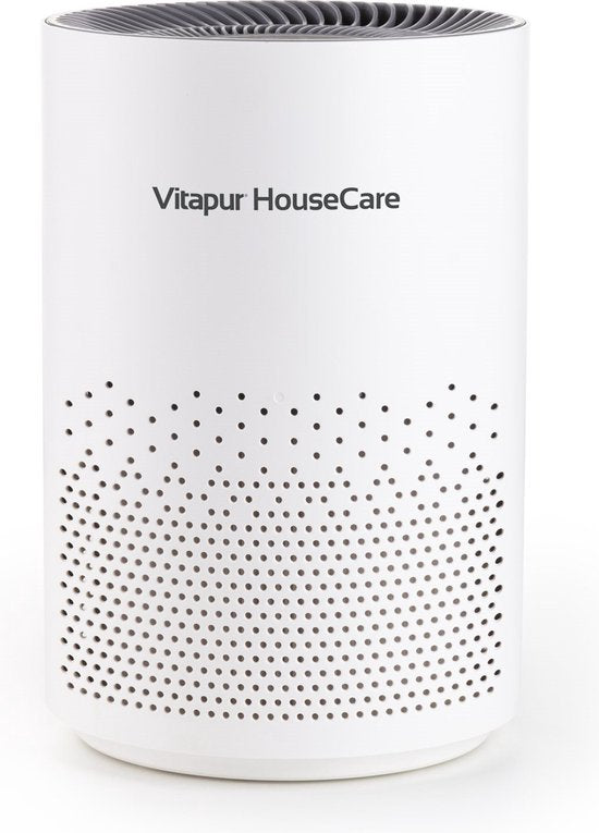 Purificateur d'air Vitapur - Purificateur d'air - Purificateur d'air avec filtre HEPA - Ioniseur à flux de 360 degrés - Extrêmement silencieux avec minuterie - Blanc