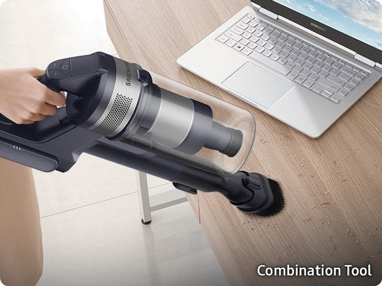Aspirateur Samsung Jet 75E Pro Steel VS20B75ADR5 - 200 watts - Sans sac - Accessoire pour animaux - Brosse rotative
