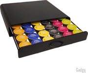 Gadgy Dolce Gusto Capsulehouders - Capsulehouder met lade - Koffie Cuphouder 36 capsules - Padhouder - RVS - Zwart - Vaderdag Cadeau
