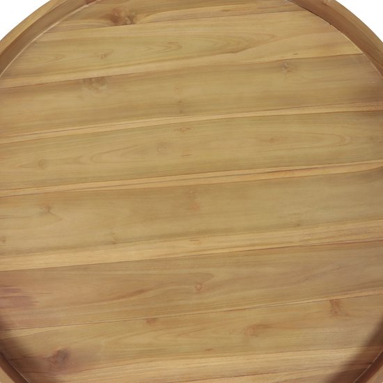 Plateau AXI Dewi en teck Ø 80 cm – Plateau rond – Teck – Pour verres et décoration de table – Pour l'intérieur et l'extérieur