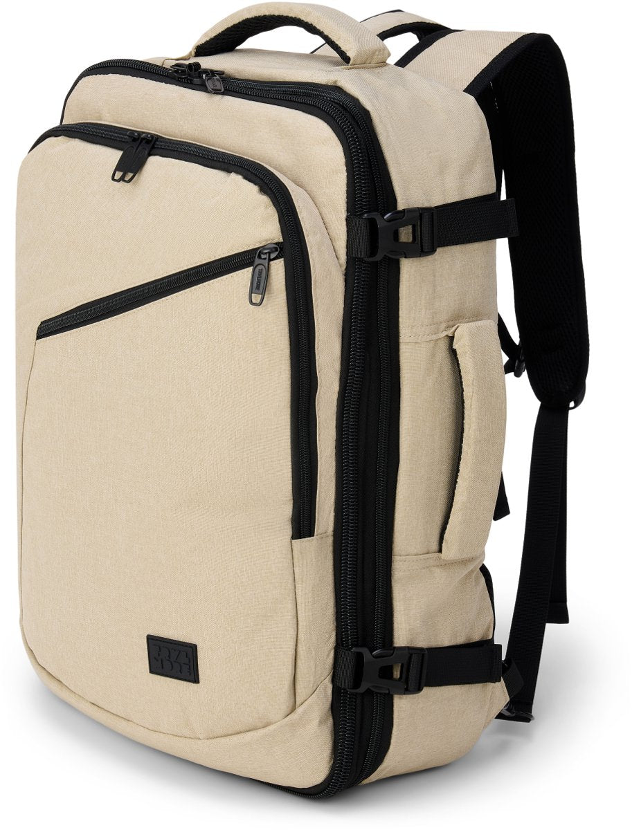 Sac de voyage à dos TRVLMORE 40 L – Bagage à main – 49 x 34 x 13 cm – Beige