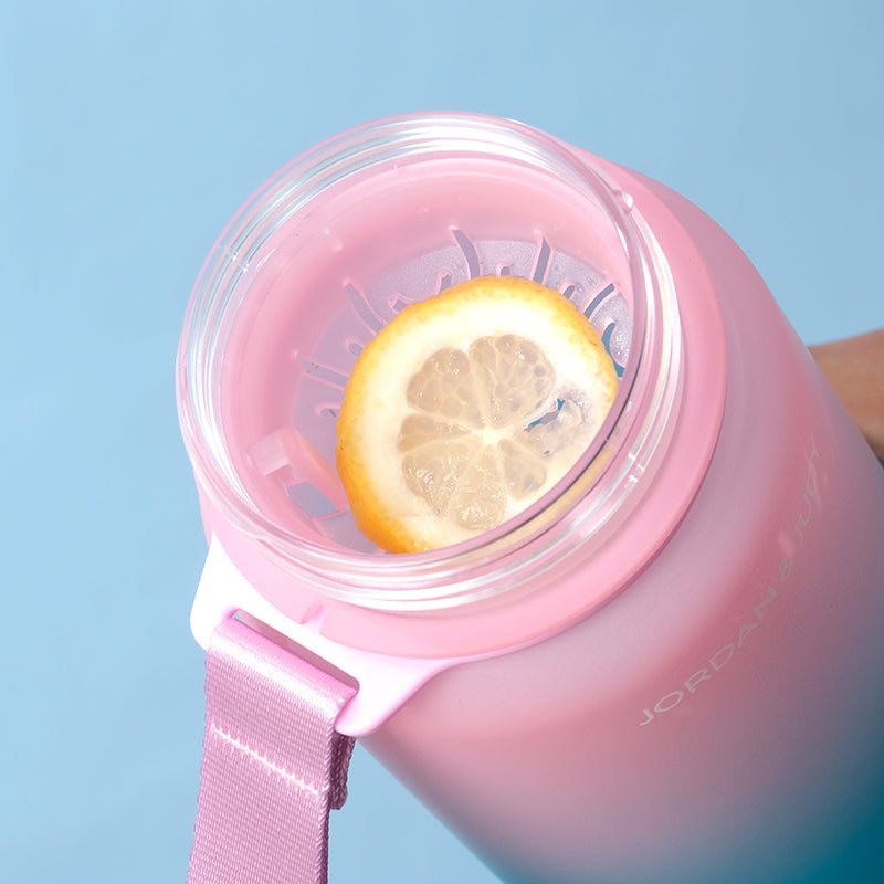 Gourde de sport Jordan & JUDY en Tritan - 1 000 ml - dégradé rose