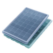 TTD® Luxury Ice Cube Mould with Lid - Set of 2 Pieces - 40 + 40 Smaller Square Ice Cubes - 100% Silicone - BPA Free - Ice Cube Mould