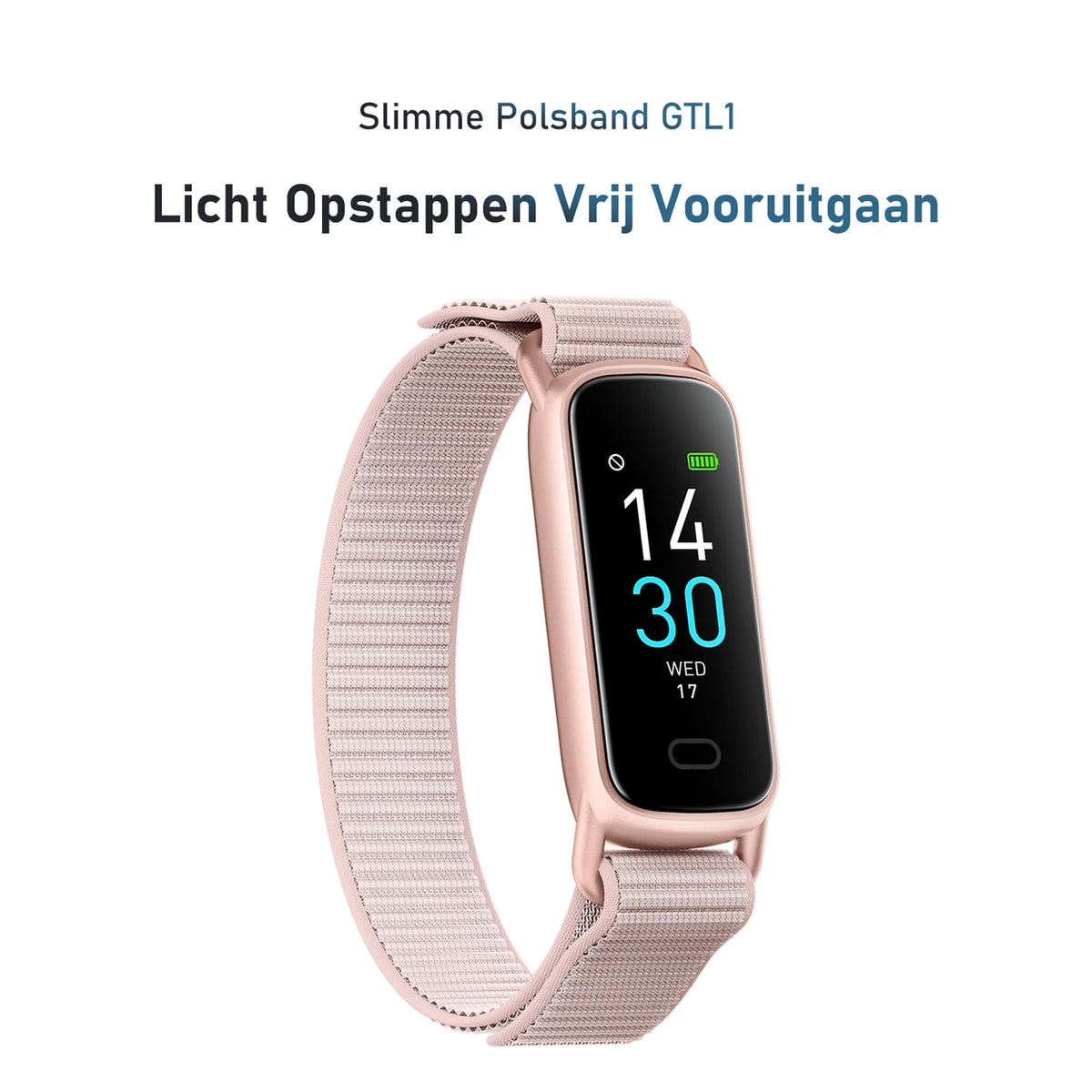 Montre connectée FITTEK GTL1 - Recharge magnétique - Rose