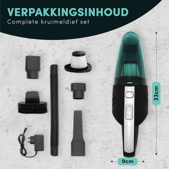 STAUS&BACH Supernova - Aspirateur à main pour poils d'animaux et liquides - Aspirateur à main léger pour la voiture - Noir