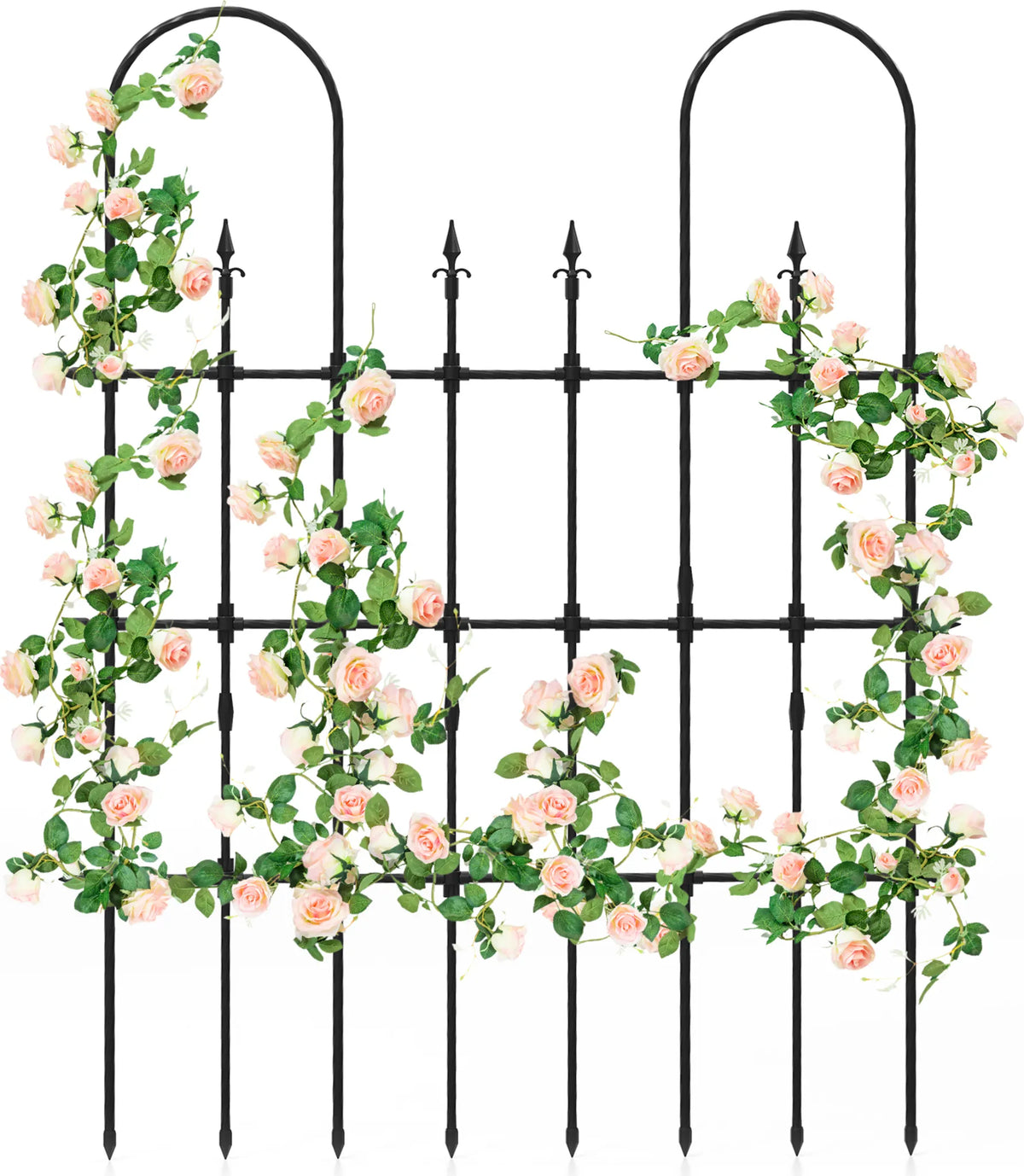 Coast Plant Rack for Climbing Plants and Roses - 146 x 186 cm - Support de jardin en métal noir pour fleurs, légumes et plantes grimpantes