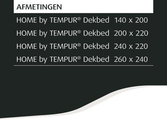 HOME by TEMPUR® Duvet - couette en duvet - 260 x 240 cm - couette d'été - couette légère - lavable